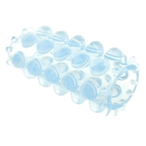 Gaine de pénis perlée Power Stretchy 7cm Bleue