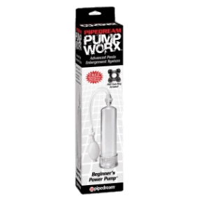 Pompe à pénis Worx Beginners 19 x 5 cm Blanc